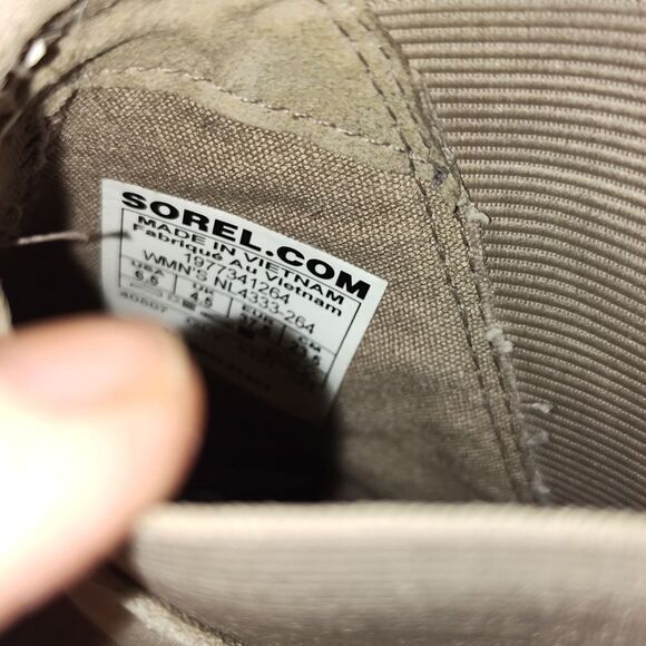 Sorel Ankle Boots Harlow Chelsea Ash Brown Tan Waterproof Suede Leather Size 6.5 - Picture 7 of 9